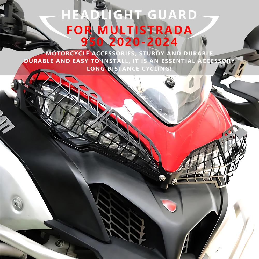 For DUCATI MULTISTRADA 950 2020-2024 Motorcycle Headlight Protector Grille Head Light Guard Headlamp Protection Cover