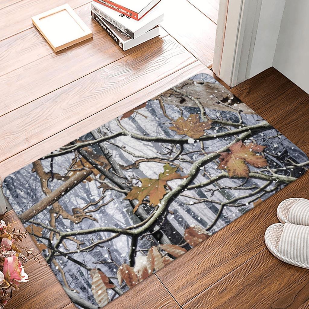 Flecktarn Camo Floor Door Bath Kitchen Mats Anti-Slip Outdoor Military Camouflage Doormat Toilet Entrance Rug Carpet Footpad