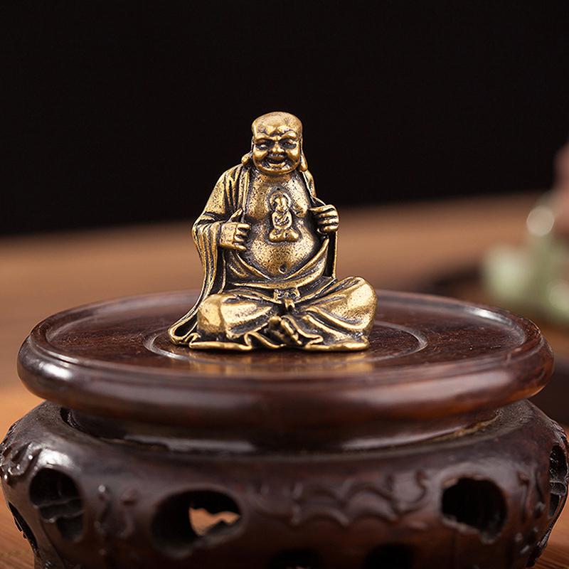 Eighteen Arhats Miniature Retro Mini Buddha Decoration Study Office Home Decoration Brass Statue Crafts