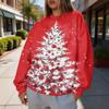 Women's Trendy Christmas Print Crewneck Sweatshirt Lightweight Casual Pullover Top
