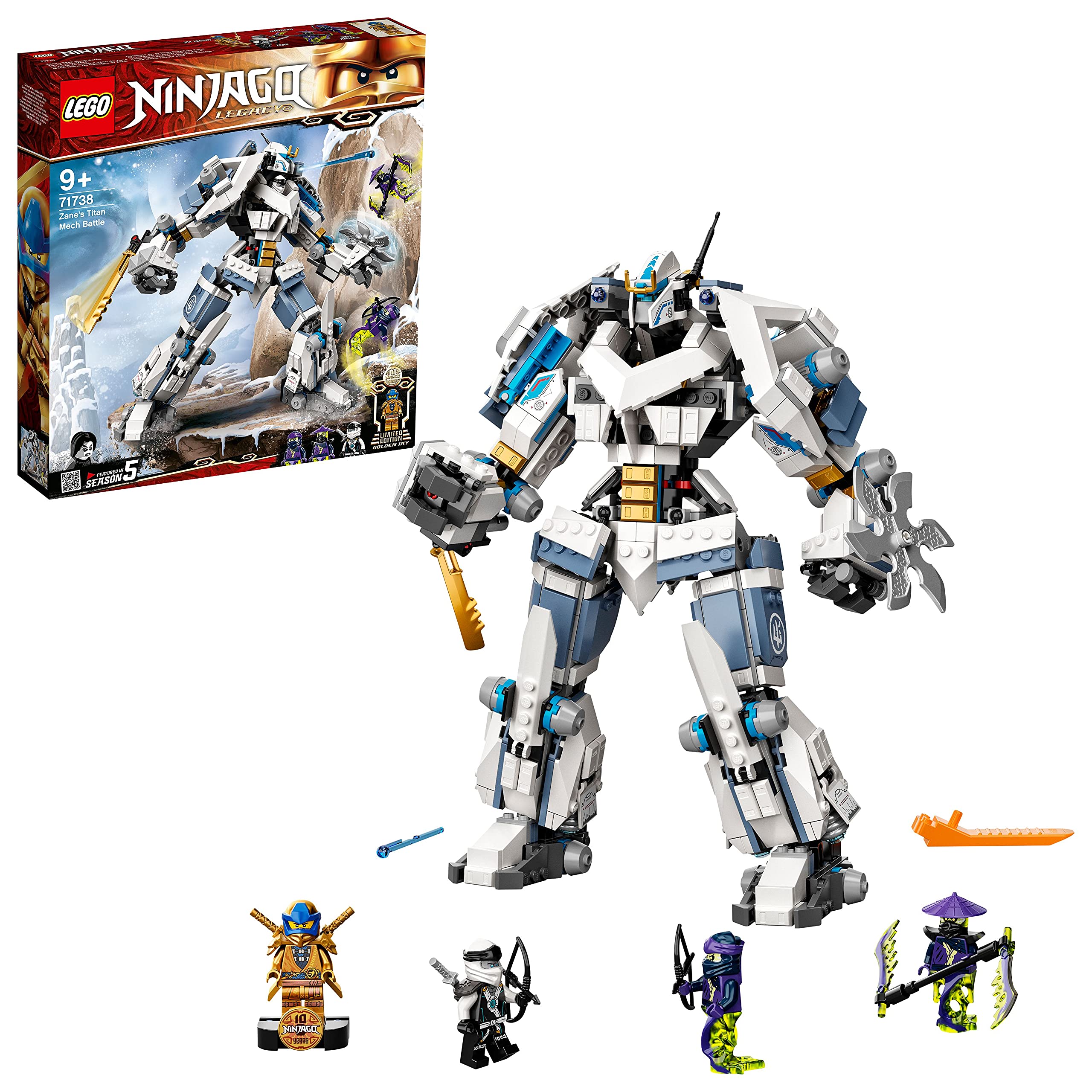 

LEGO Ninjago Титановый Мех Ниндзя Зейна 71738, Игрушка, Блоки, Подарок, Ниндзя, Герой Сентая, Робот, Мальчики, Возраст 9 лет и старше