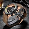 Extri Men'S Belt Watch Fashion Waterproof Luminous Calendar Quartz Watch