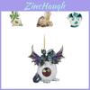 Colorful Cartoon Eyeball Dragon Car Hanging Ornament Festive Holiday Home Decor Gift