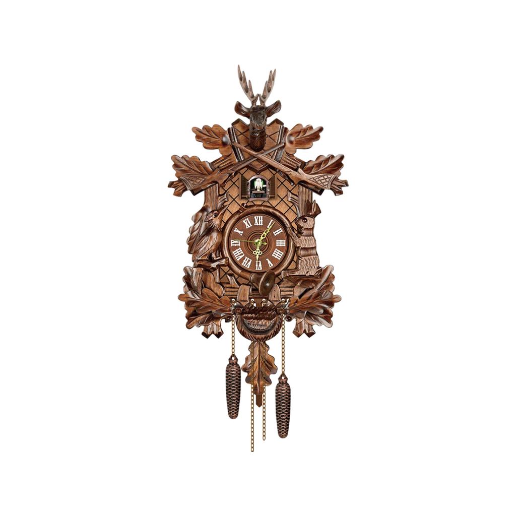Traditional Black Forest Chalet Clock Charming Home Décor Imitation Wood Style Cuckoo Clock CM003
