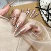 Cat Eye Crushed Diamond Nail Stickers: Rhinestone Sparkle, Whiten Skin Tone, High-End Feel