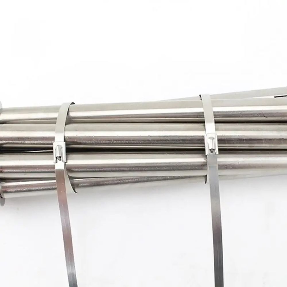 20Pcs Exhaust Wrap Cable Zip Tie 4.6mm Locking Ties New 304 Stainless Steel Cable Ties