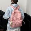 Schoolbag Schoolbag Female College Student Simple Cute Girl Backpack Junior High School Girl Small Fresh Backpack Air Cushion Strap