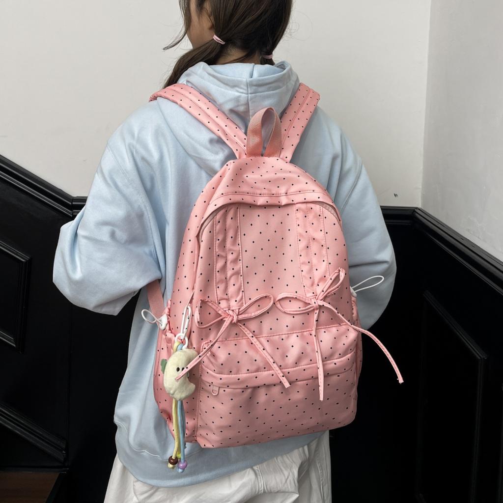 Schoolbag Schoolbag Female College Student Simple Cute Girl Backpack Junior High School Girl Small Fresh Backpack Air Cushion Strap