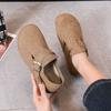 Flat Shoes 2025 Single Shoe Spring New Item Lazy Half Slippers Suede Frosted Shoes for Women