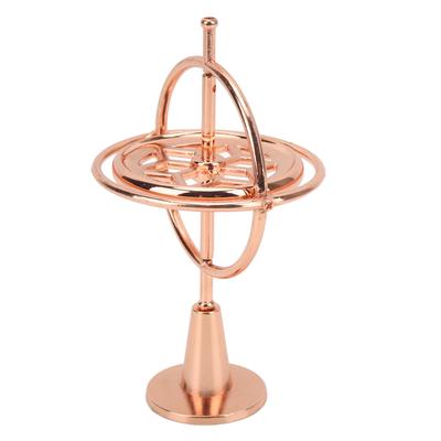 Metal Gyroscope Bracket Gyroscope Decompression Toy Mini Balance Spinning Top Artifact Rose Gold