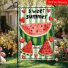 2D Flat, 2D Flat- Sweet Summer Watermelon Garden Flag - 3-28 X 40 Inch Outdoor Garden Flag, Double-Sided Home Decoration Courtyard Decoration Lawn Dec