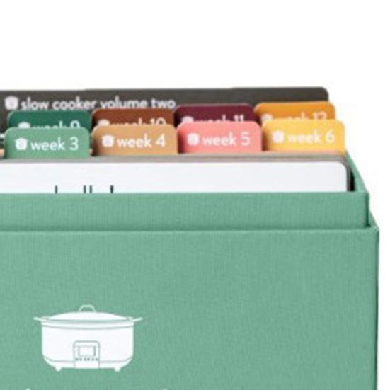 PPP Essensplaner mit 72 Foto-Rezeptkarten Wöchentlicher Menüplaner mit 12 Wiederverwendbaren Einkaufslisten 5 Leere Karten Und Box