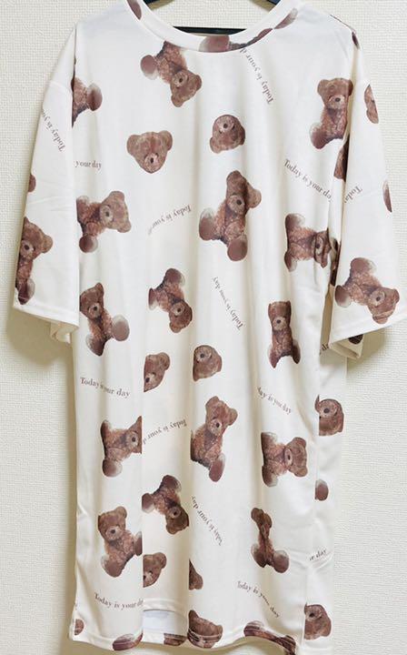 

[Б/У] Футболка с медведем, футболка с длинным рукавом, платье-комбинация, мечтательная плюшевая игрушка-медведь 4L, массовое производство, ориентированная на мечты, мина