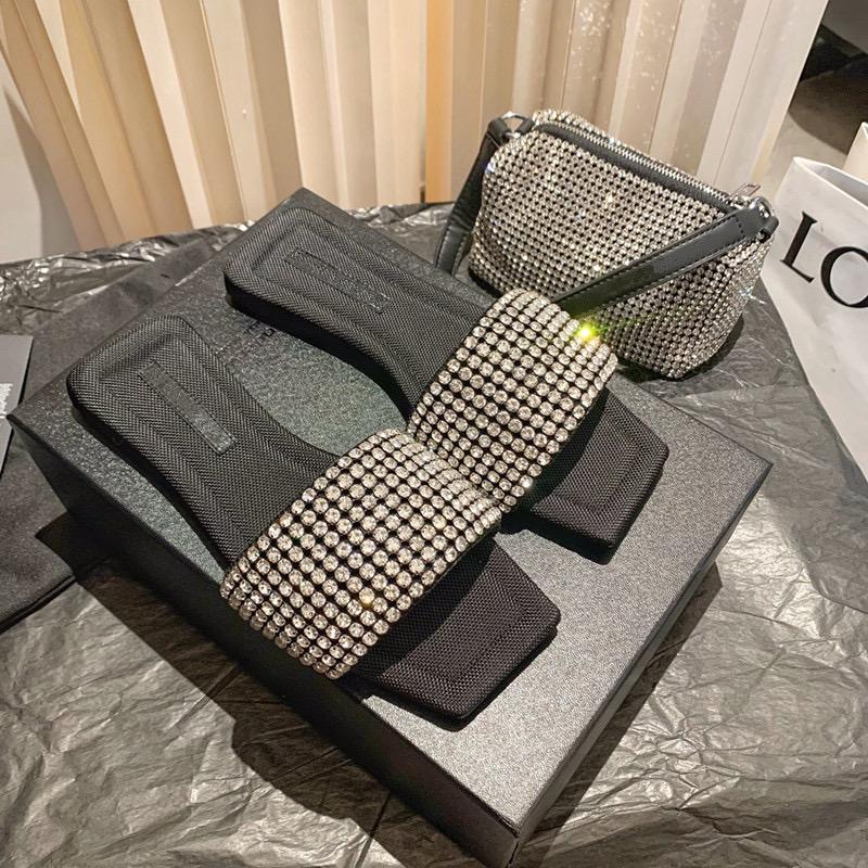 Summer Women Slippers New In 2024 Fashion Casual Crystal Slides Female Shoes Rhinestones Ladies Outside Flip Flops Sandals