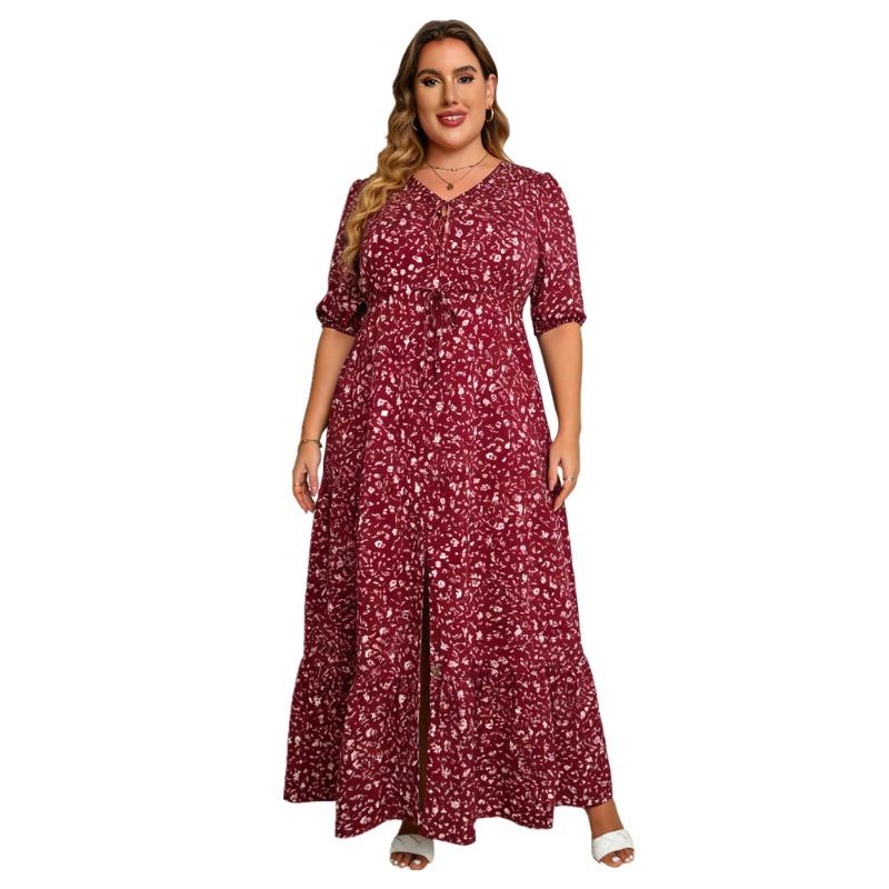 Summer Women's Dress Plus Size Bohemian Printed Loose Dresses