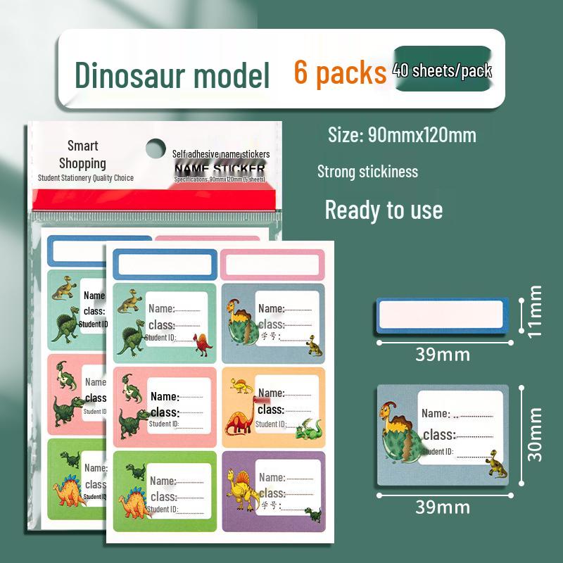 Self-Adhesive Name Stickers: Book, Water Bottle & Kindergarten Labels for Elementary Students