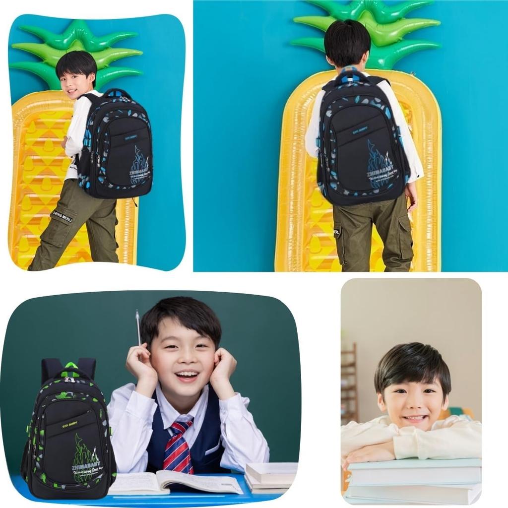 Bansusu Student Star Pattern Stylish and Outdoor Backpack for Boys and for Field Mountain and Elementary and Junior High School Students Backpack,