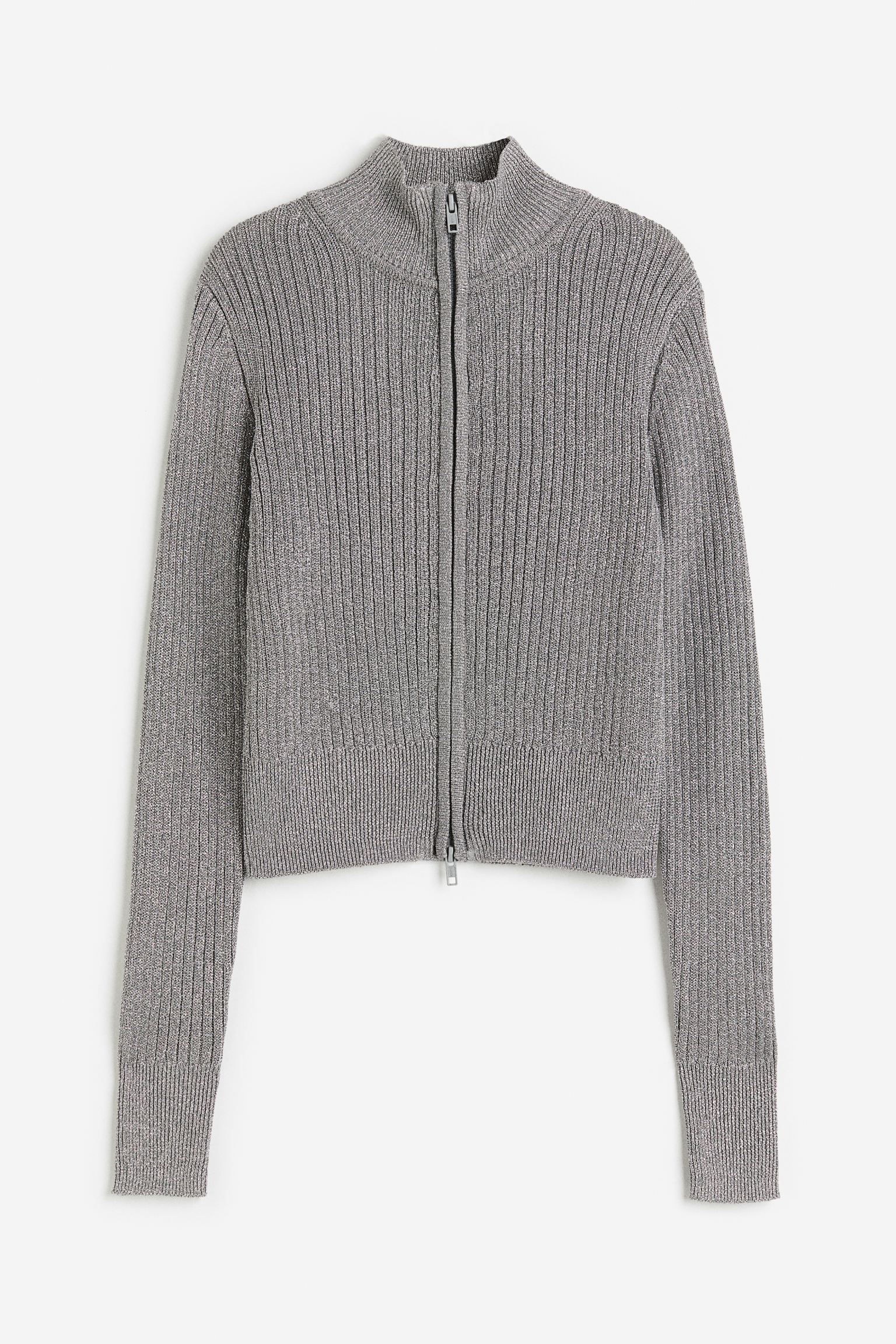 

Блестящий кардиган на молнии