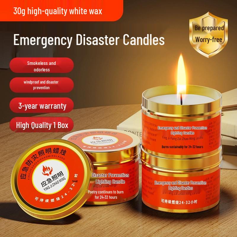 Windproof & Odorless Emergency Candle for Disaster Preparedness – Large, Smokeless Power Outage Solution