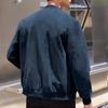 European and American Men's Suede Zipper Stand Collar Jacket for Spring and Autumn