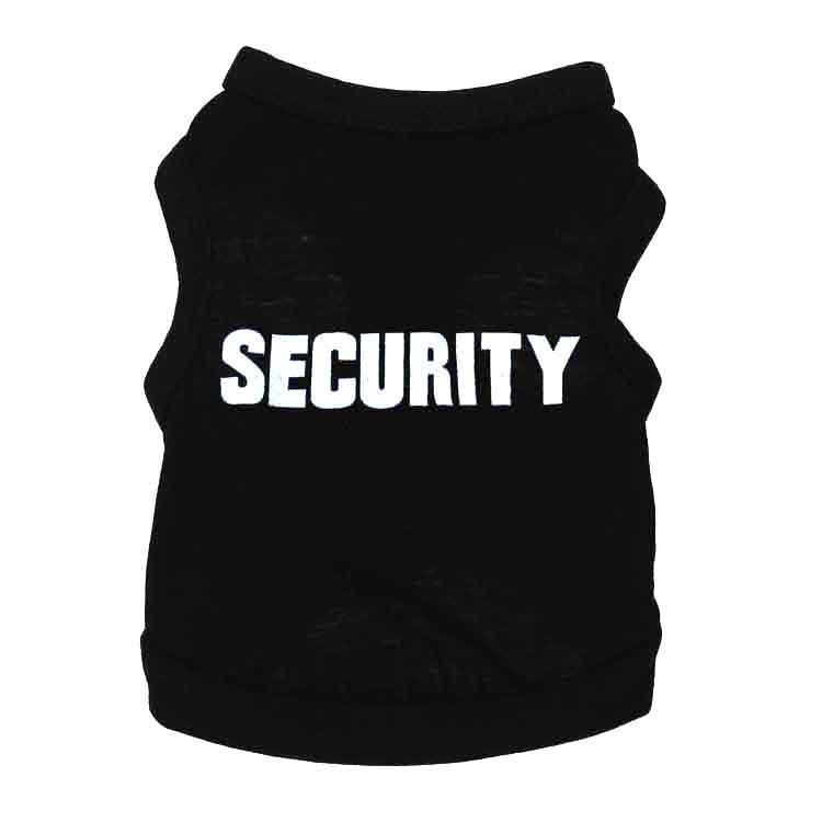 Spring/Summer Cotton Print 'Security' Dog Vest for Small Pets