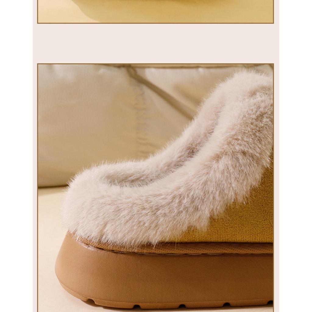 Home Cotton Slippers for Women, Autumn and Winter Suede, Indoor and Winter Thick Soled Home Slippers for Men