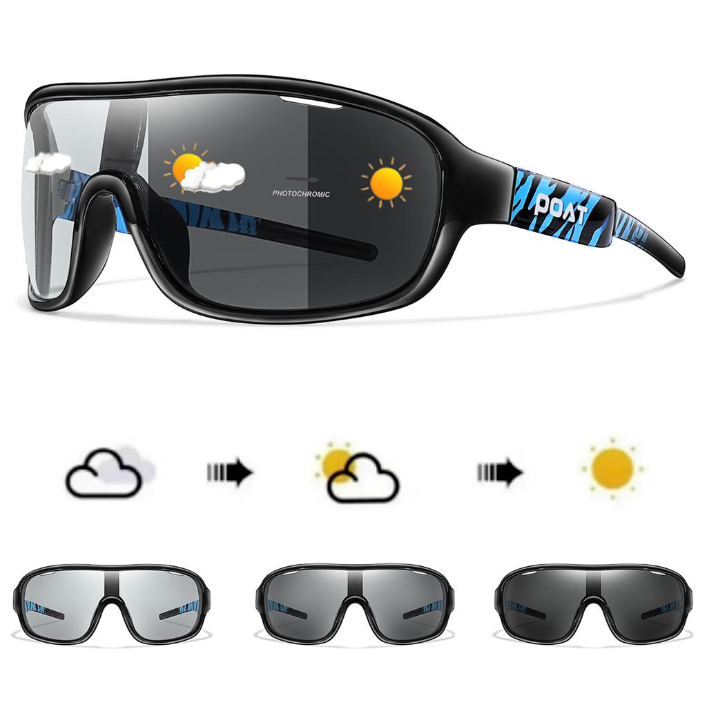 POAT BRAND Cycling Eyewear Outdoor Road Sports Cycling Fishing Sunglasses Men Women Photochromic windproof Glasses 7