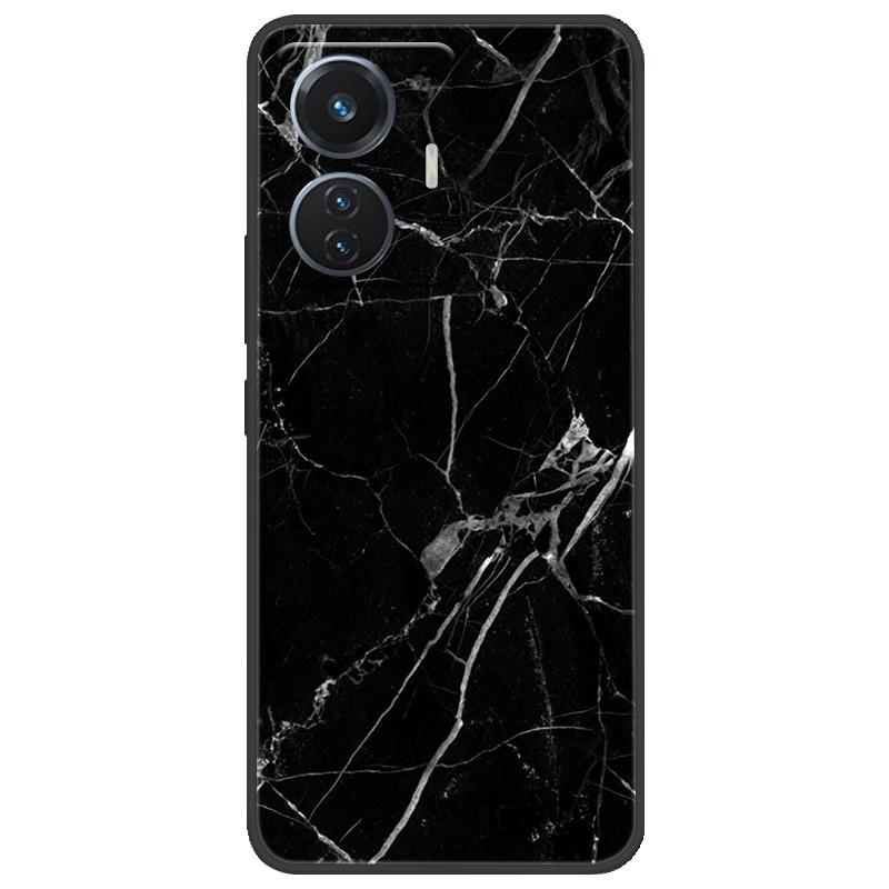 For Vivo T1 4G Y55 4G iQOO Z6 44 W V2153 Case Marble Soft Matte Silicone Back Cover For Vivo T1 44W Full Coverage Phone Shell