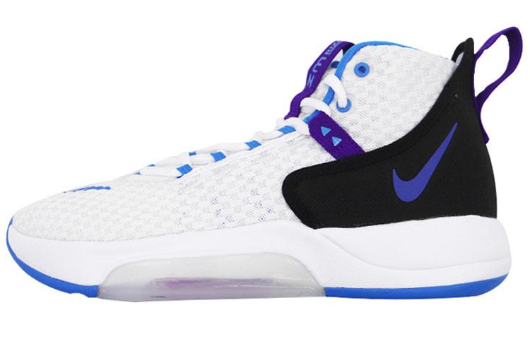 Nike Zoom Rize 1 Basketball Shoes Unisex Mid Top Black/White/Blue BQ5398-101 40