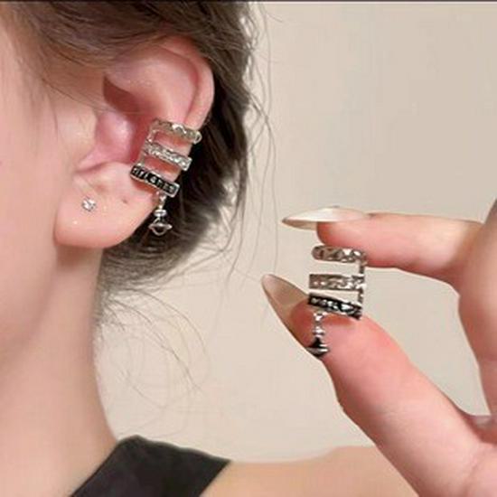 Pure White Bow Ear Clip for Women - Trendy, Sweet, High-End, No Piercing Needed