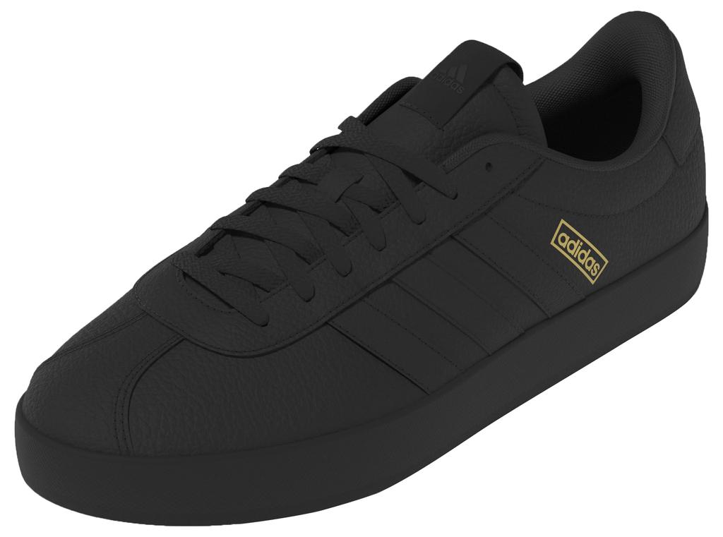 Adidas VL Court Unisex Core Metallic Size 3.0 Sneakers, Adult, NJI58, Black/Core Black/Gold (JI1441), 23.5cm