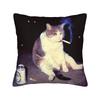 Smoking Cat Meme Pillowcase Printed Polyester Cushion Cover Gift Throw Pillow Case Cover Home Drop Shipping 45X45cm