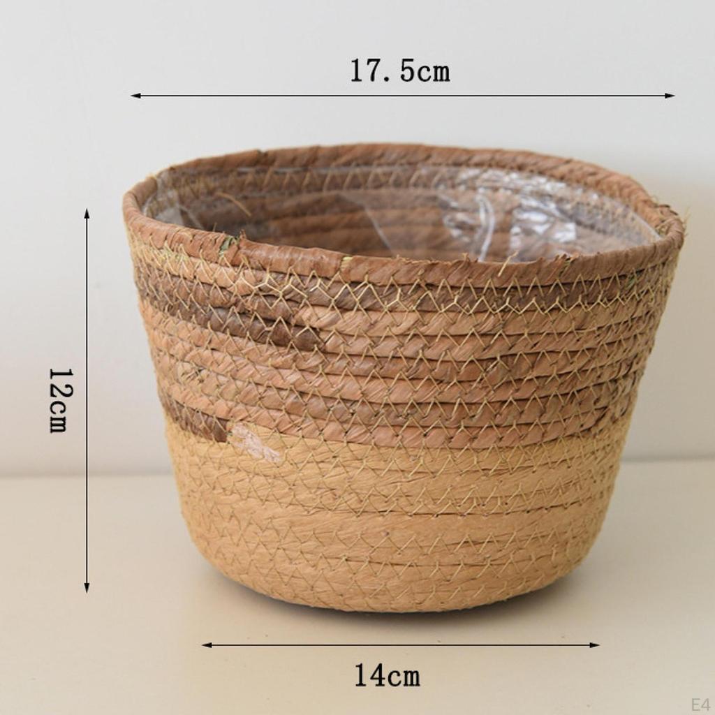 Woven Plant Basket Decorative Storage Home Decoration Container Flower Pot for Patio