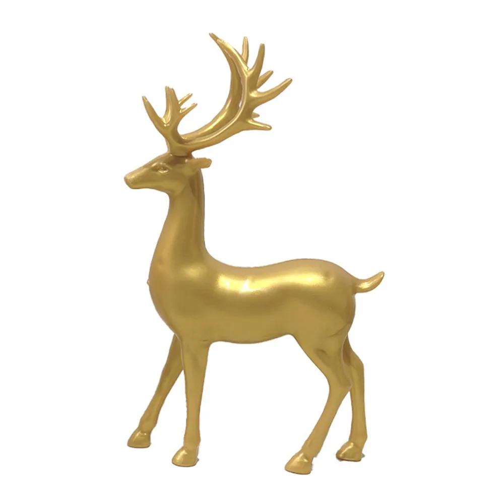 Creative Deer Desktop Ornament Modern Sitting/Standing Position Reindeer Sculpture Exquisite Cute Elk Figurine Office Desktop