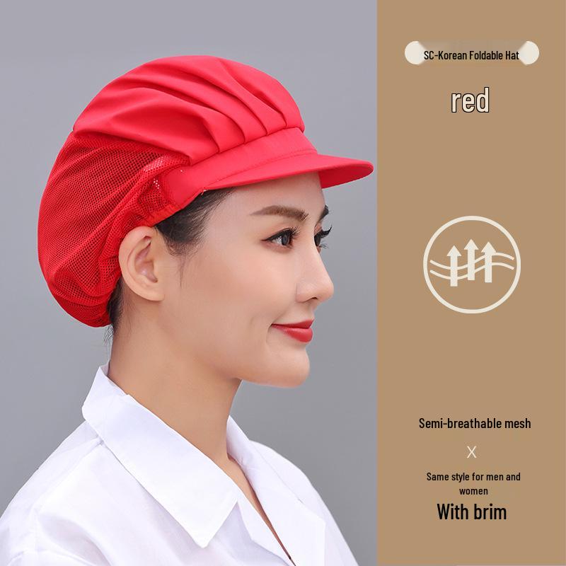 Unisex Atmungsaktive Mesh Kochmütze für Küche und Catering, Anti-Öl, Haarschutz