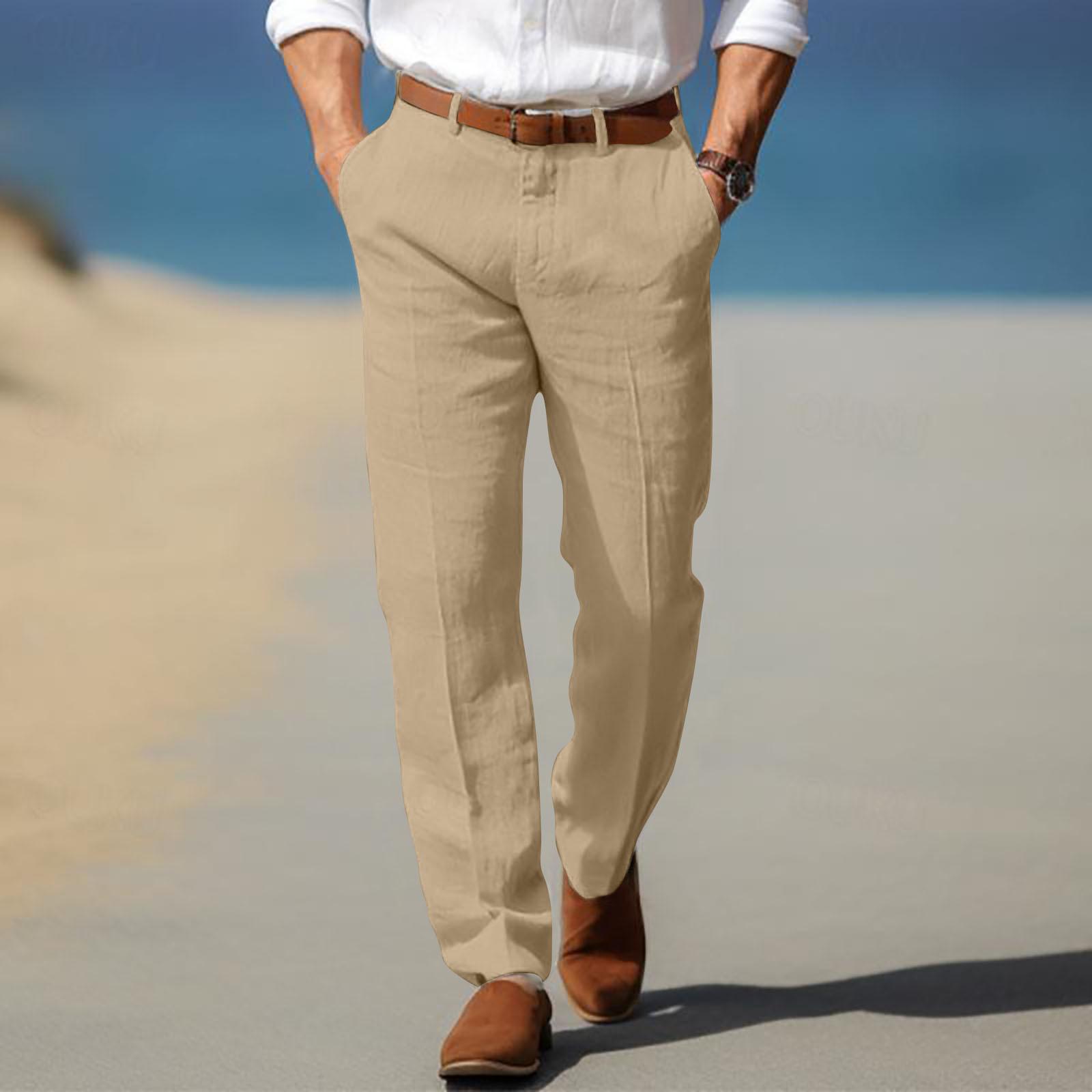 

Мужские комбинезоны, повседневные брюки с несколькими карманами и завязками, походные брюки, хлопковые саржевые брюки M хаки