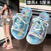 Personalized Graffiti Ugly Cute Dissolving Thick-soled Cool Slippers Women's 2025 Summer New Niche Casual Versatile Beach Sandals