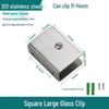 304 Stainless Steel Semicircular Glass Shelf Holder Clip