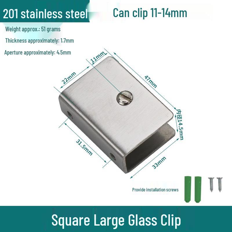304 Stainless Steel Semicircular Glass Shelf Holder Clip