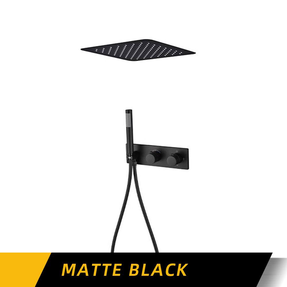 

Душевая система Gunmetal, скрытый потолочный смеситель для душа, настенный встраиваемый смеситель для ванной комнаты с горячей и холодной водой