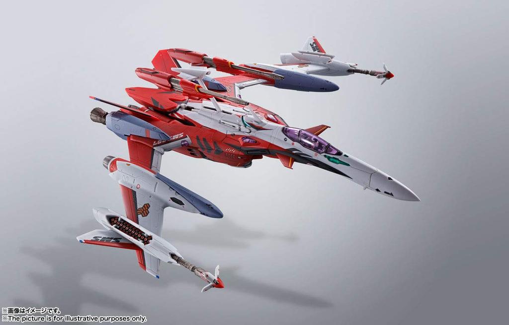 TAMASHII NATIONS DX Chogokin Macross F the Movie Durandal Valkyrie Saotome Full Set Pack 220mm Malovaná pohyblivá figurka ~Sbohem Tsubasa~ YF-29 (Alt