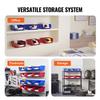 VEVOR Plastic Storage Bin 11Inch x 11Inch x 5Inch Hanging Stackable Storage Organizer Bin Blue Red 6Pack Heavy Duty Stacking Co