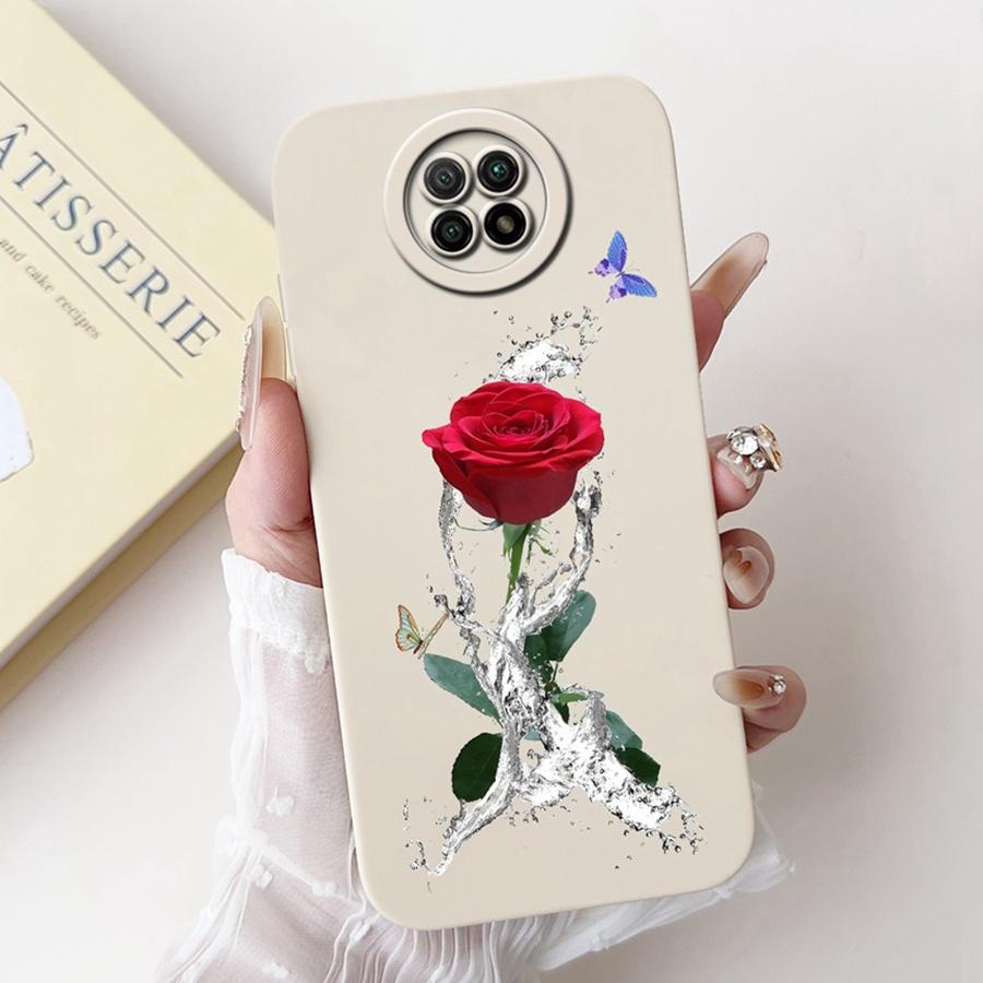 For Xiaomi Redmi Note 9T 5G Case Note9 5G Capa Shockproof Soft Silicone New Flower Funda for Redmi Note 9 T 5G Phone Cover Coque