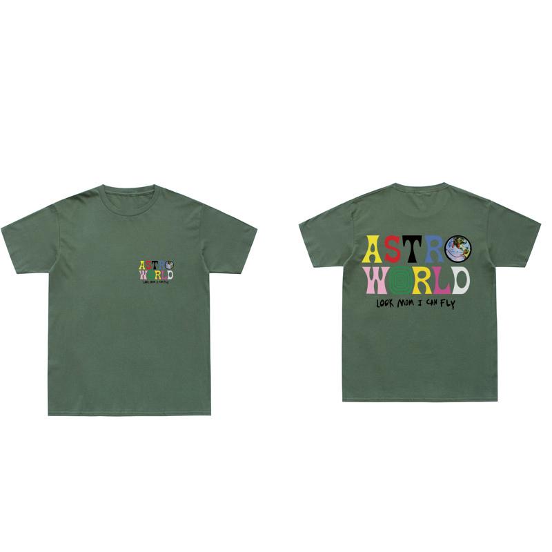 2023 Hip Hop T Shirt Unisex Women Hip Hop  ASTROWORLD Harajuku Cactus Jack T-Shirts LOOK MOM I CAN FLY Letter Print Tees Tops