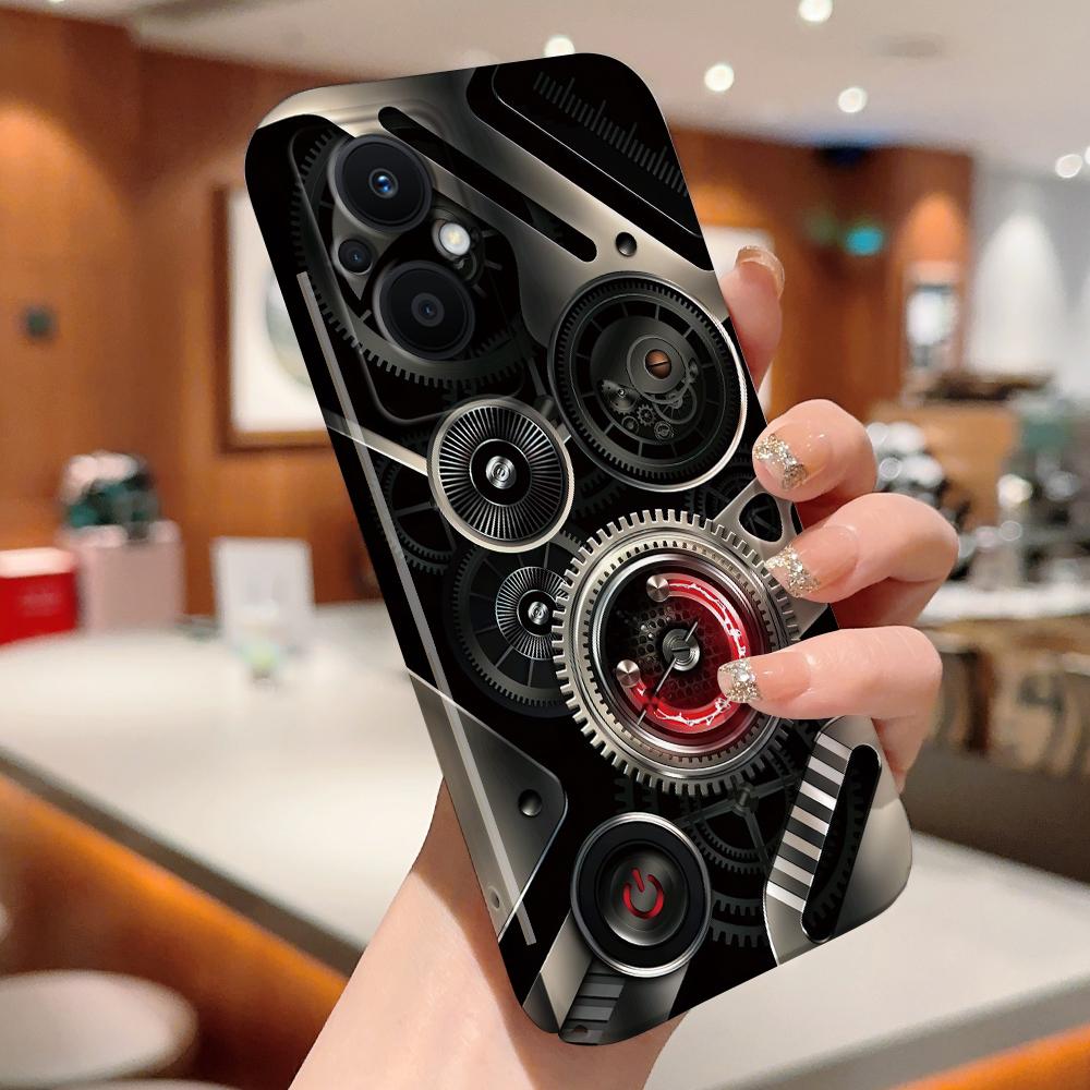 Husă de telefon cu film all-inclusive, design de modă desen animat, carcasă dură cu acoperire completă, husă cu protecție pentru cameră pentru OPPO A60 A96 Reno12 Realme C53 C75