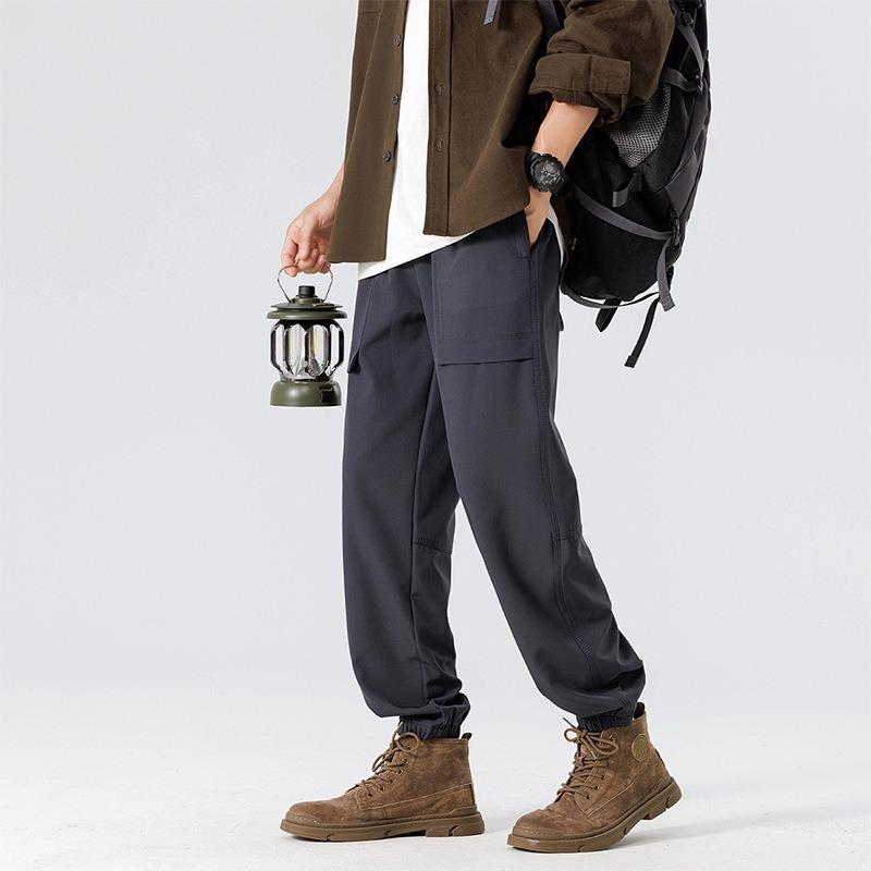 Pants men's spring and autumn new men's casual overalls loose and versatile sports corset paratrooper pants