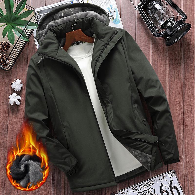 Shopee Winter Thickened Fleece Cotton Coat - Warm, Cold-Proof Youth Casual Jacket