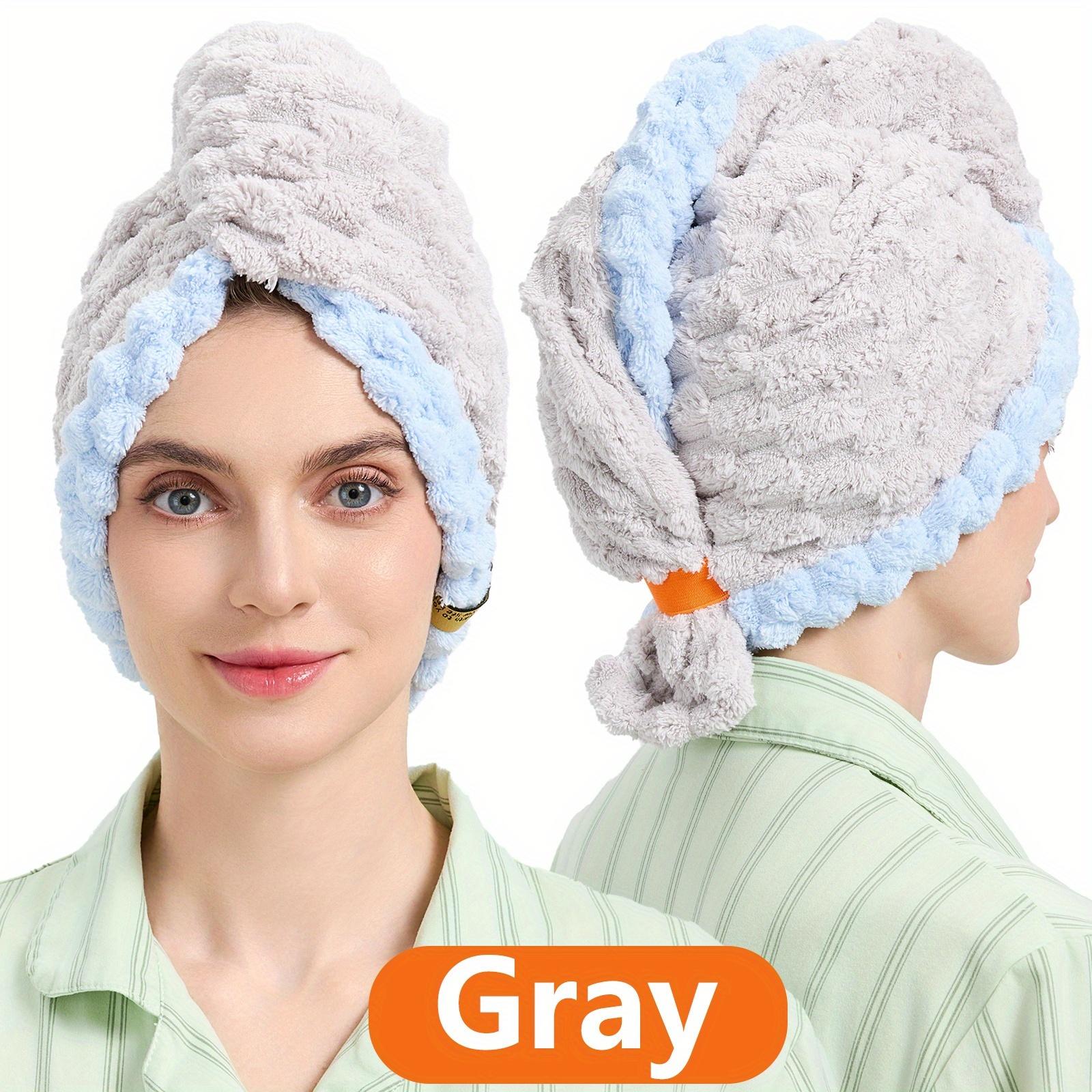 

1pc Women s Plus Large Quick Drying Absorbent Towel - Super Absorbent, Thick and Soft, Suitable for Home and Travel серый