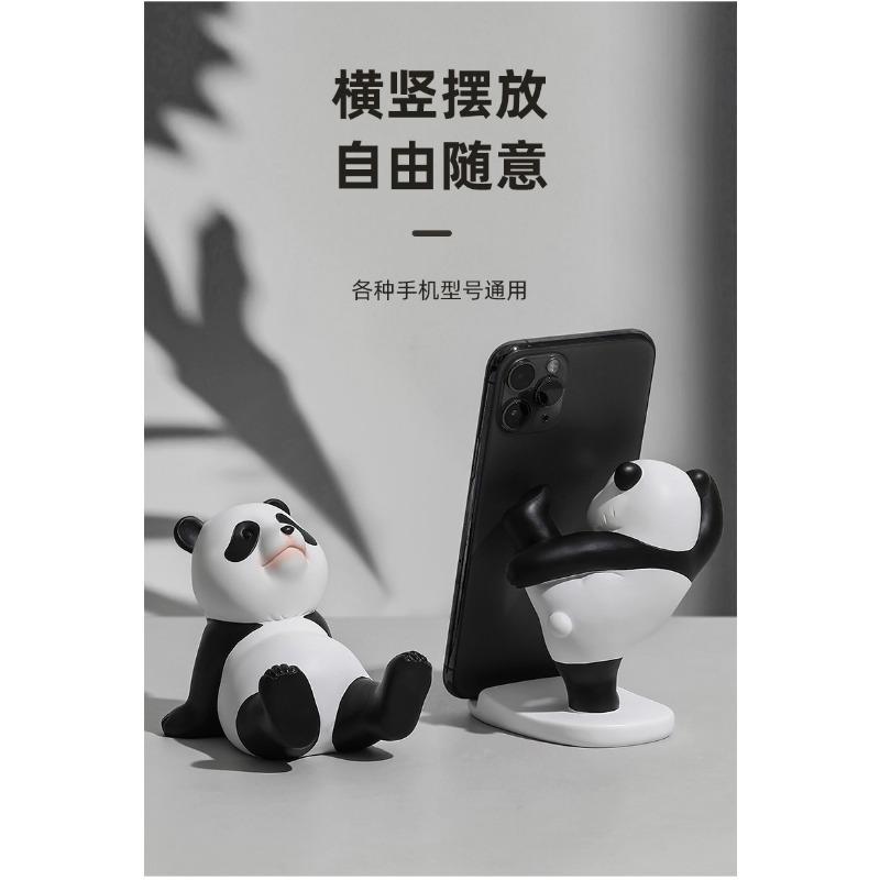 Cartoon Panda Stand for Mobile Phones and Tablets Universal Lazy Artifact Fun and Cute Decorative Ornaments