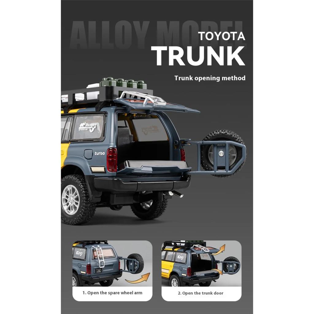 1/24 Toyota Land Cruiser LC80 Alloy Car Model Diecast Metal Car Model Children's Toys Vehicle Toy Models Games Child Games Child